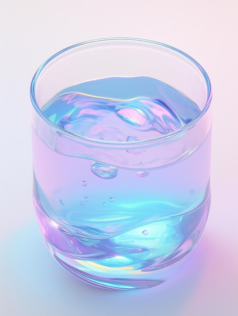 There is a glass of water with a liquid inside of it generative ai