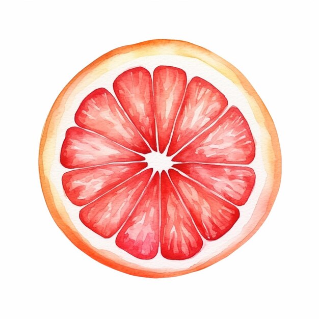 Photo there is a grapefruit cut in half on a white background generative ai