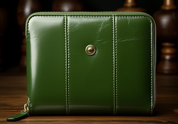 Premium Photo | A green purse with a handle