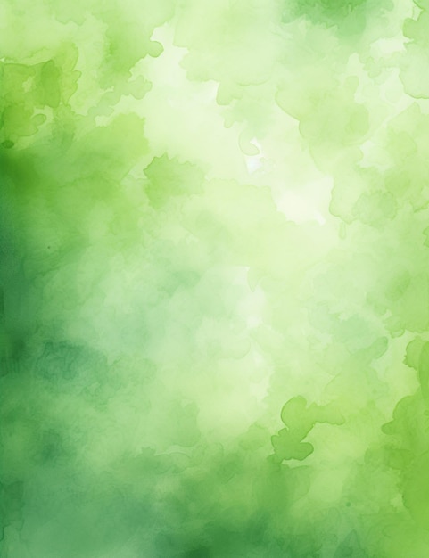 There is a green and white watercolor background with a bird generative ai