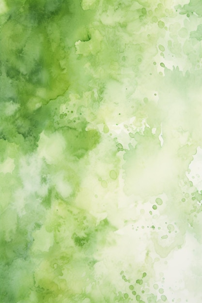 There is a green and white watercolor painting of a bird generative ai