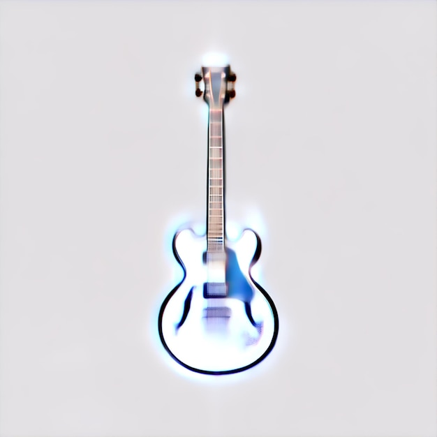 there is a guitar that is sitting on a table generative ai