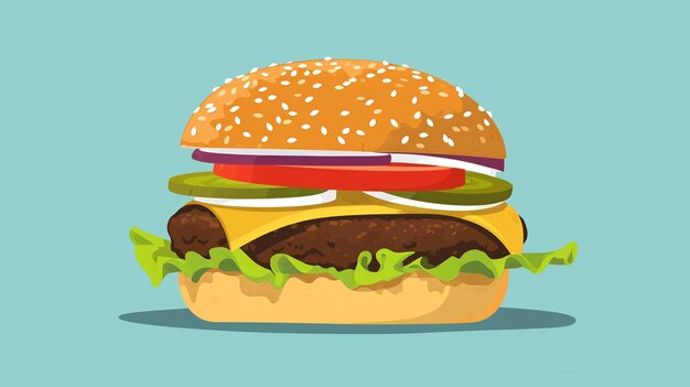 there is a hamburger with a lot of toppings on it generative ai