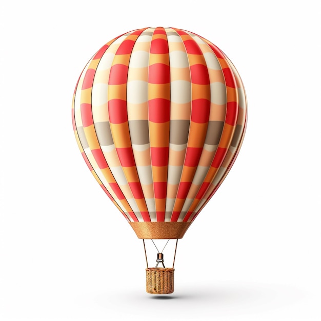 There is a hot air balloon that is flying in the sky generative ai