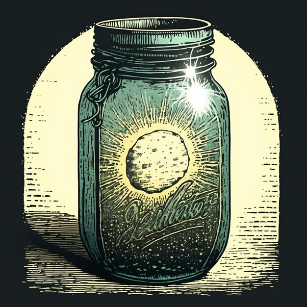 There is a jar with a cookie inside of it generative ai