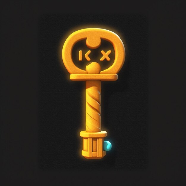 there is a key with a smiley face on it generative ai