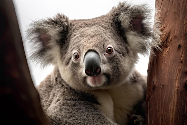 на дереве сидит коала с генеративным искусственным интеллектом