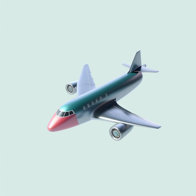 There is a large airplane that is flying in the sky generative ai