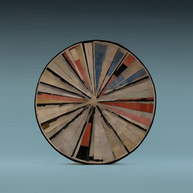 There is a large circular plate with many different colors on it generative ai