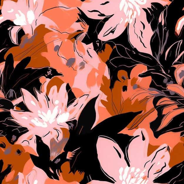 there is a large floral pattern with many different colors generative ai