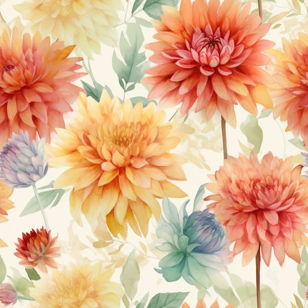 there is a large flower pattern with many colors on it generative ai