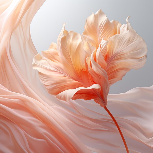 there is a large flower that is in the middle of a white cloth generative ai