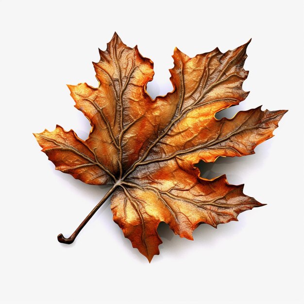 there is a leaf that is laying on the ground generative ai