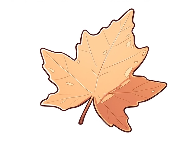 there is a leaf that is sitting on the ground generative ai