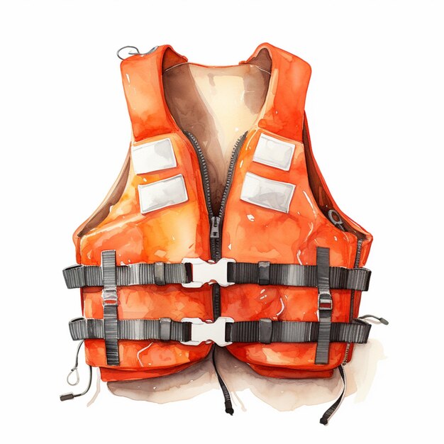 there is a life jacket with a zipper on it generative ai