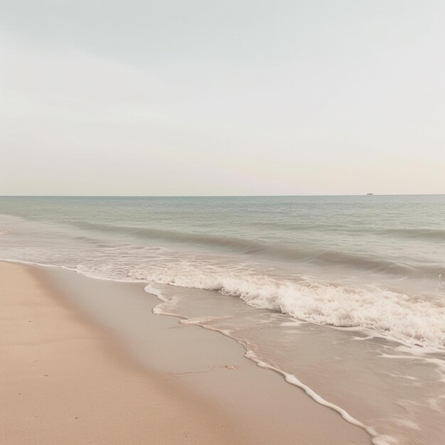 Photo there is a man walking on the beach with a surfboard generative ai