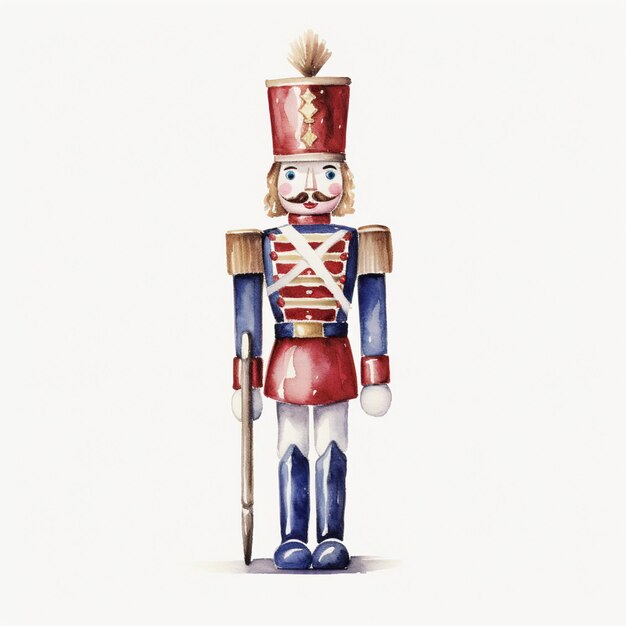 Photo there is a nutcracker with a sword and a hat generative ai