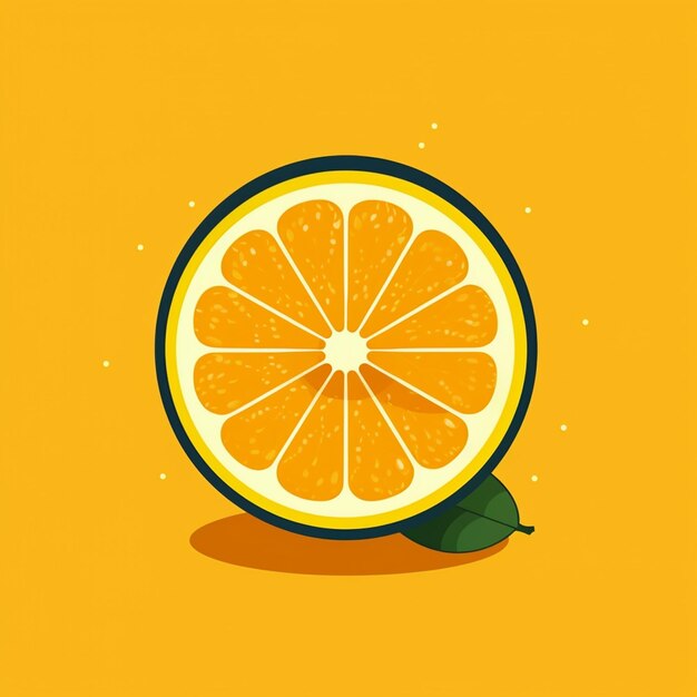 There is a orange that is cut in half and sitting on a table generative ai