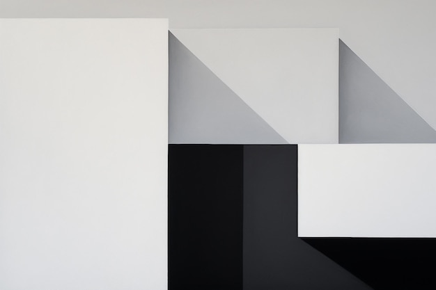 there is a painting of a black and white geometric design generative ai