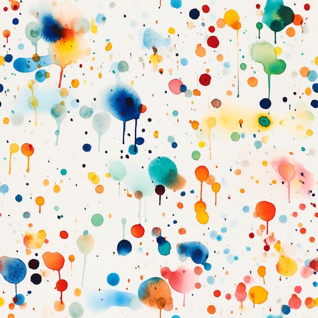 there is a painting of a bunch of colorful circles on a white surface generative ai