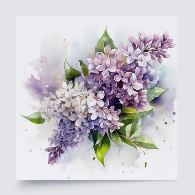 There is a painting of a bunch of flowers on a white surface generative ai