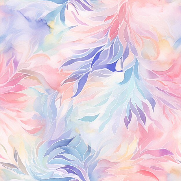 there is a painting of a colorful pattern with a bird on it generative ai