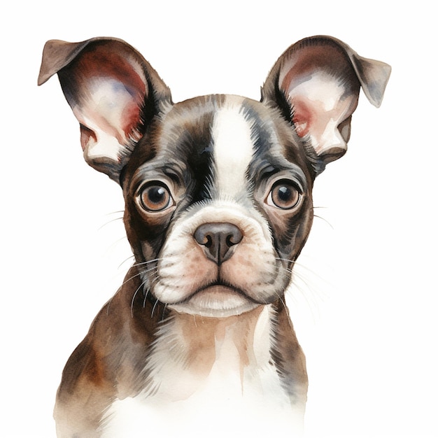 there is a painting of a dog with a big ear generative ai