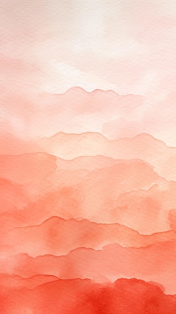 There is a painting of a mountain range with a red sky generative ai