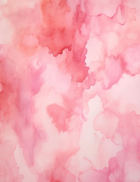 There is a painting of a pink and red cloud filled sky generative ai