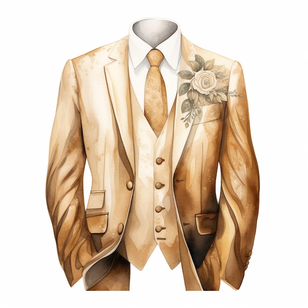 there is a painting of a suit and tie on a mannequin generative ai