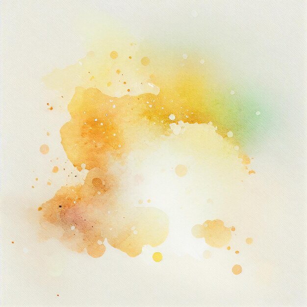 There is a painting of a yellow and green watercolor background generative ai