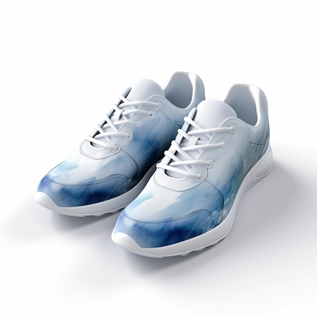 There is a pair of shoes with a tie dye design on them generative ai