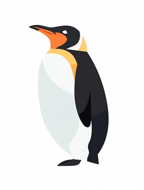 there is a penguin that is standing up with its head turned generative ai