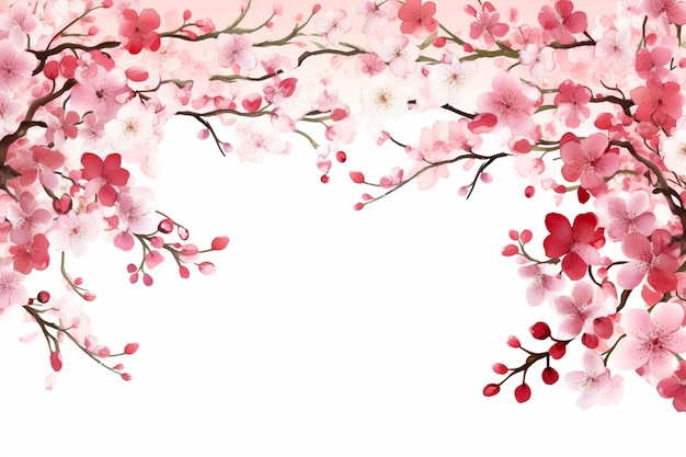 есть изображение красивого фона с цветущей сакурой, генеративный ai