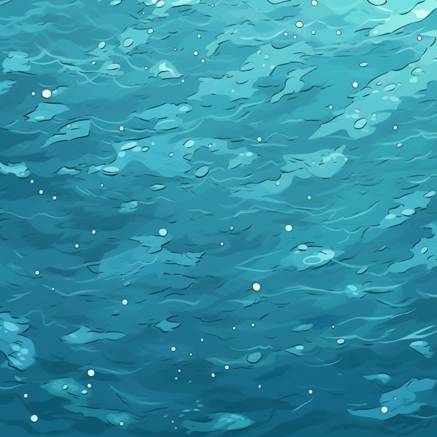 Foto c'è un'immagine di un oceano blu con bolle nell'acqua che genera ai