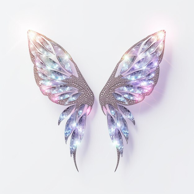 there is a picture of a butterfly wing with a light on it generative ai