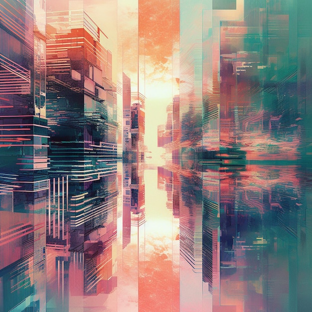 there is a picture of a city with a lot of tall buildings generative ai