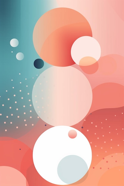 There is a picture of a colorful abstract background with circles generative ai