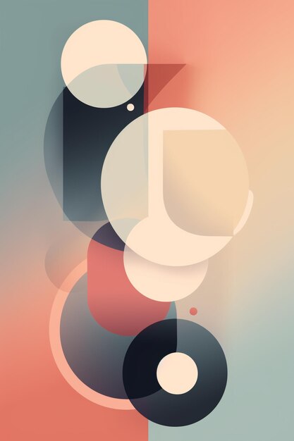 there is a picture of a colorful abstract design with circles generative ai