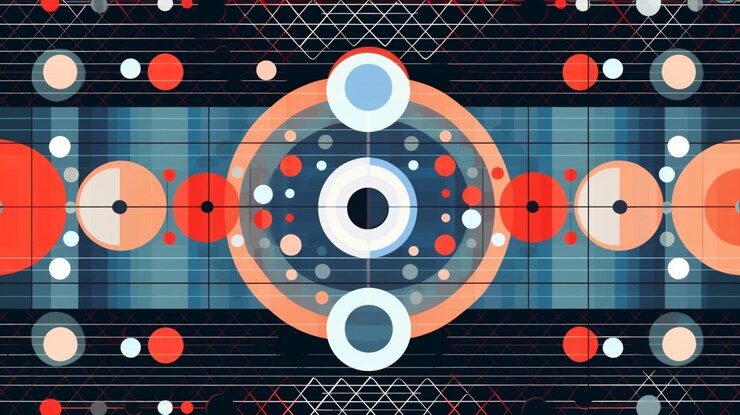 Photo there is a picture of a colorful abstract design with circles generative ai