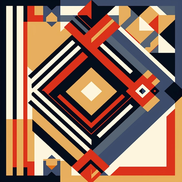 there is a picture of a colorful abstract design with squares generative ai