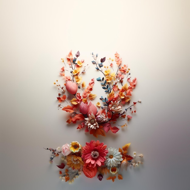 there is a picture of a floral arrangement made of paper flowers generative ai