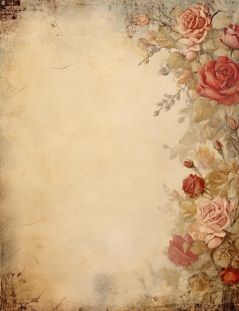 there is a picture of a floral background with roses generative ai