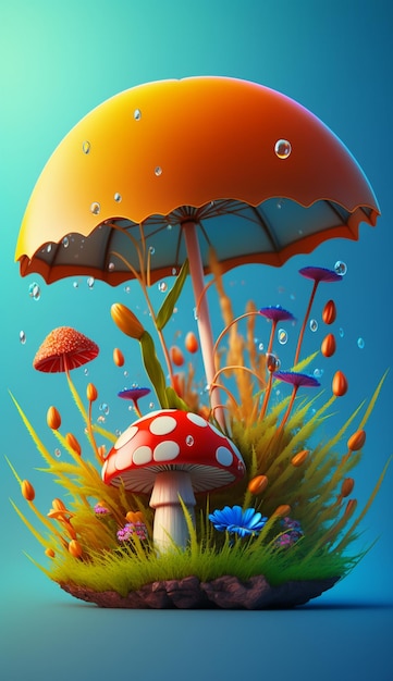 There is a picture of mushroom generative ai