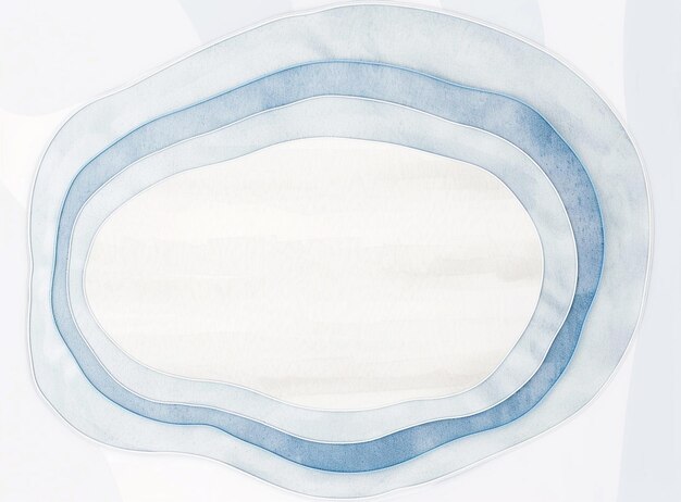 there is a picture of a painting of a blue and white oval generative ai