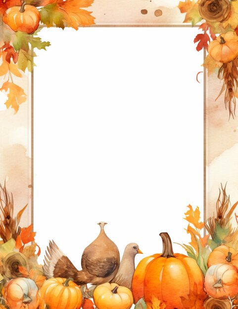 there is a picture of a picture of a thanksgiving scene generative ai
