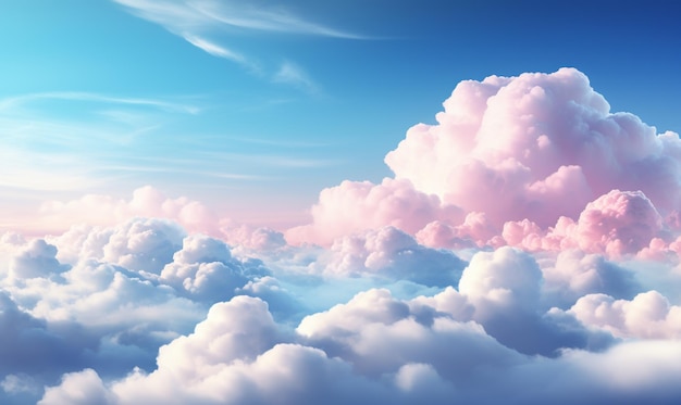 There is a picture of a sky with clouds and a plane generative ai