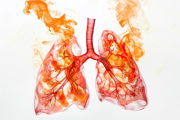 there is a picture of a smoke filled lungs with a dragon generative ai
