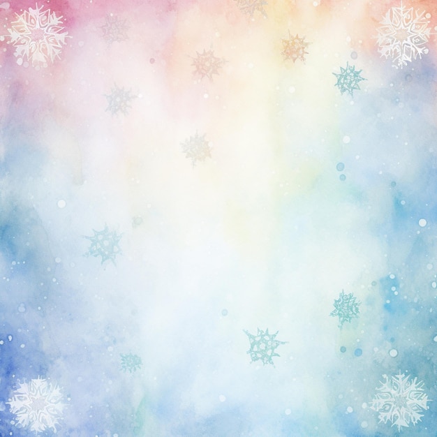 there is a picture of a snowflake background with a rainbow generative ai