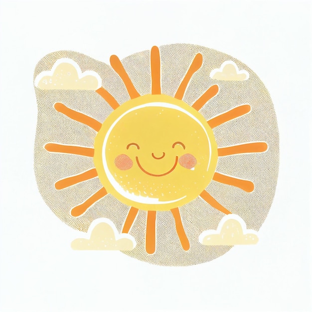 There is a picture of a sun with a smiling face generative ai